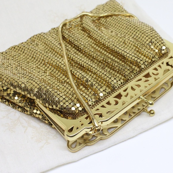 Vintage gold mesh chain rare bag uniqulee New York Whiting and Davis Host Pick! - Picture 5 of 5